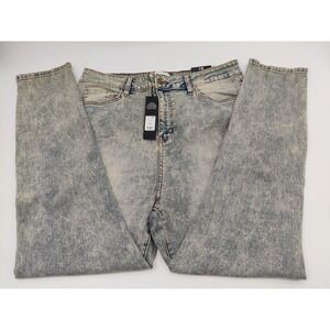 Fashion Nova Dont Rush Tinted Stretch Skinny Jeans Light Wash Blue Size 16 NEW